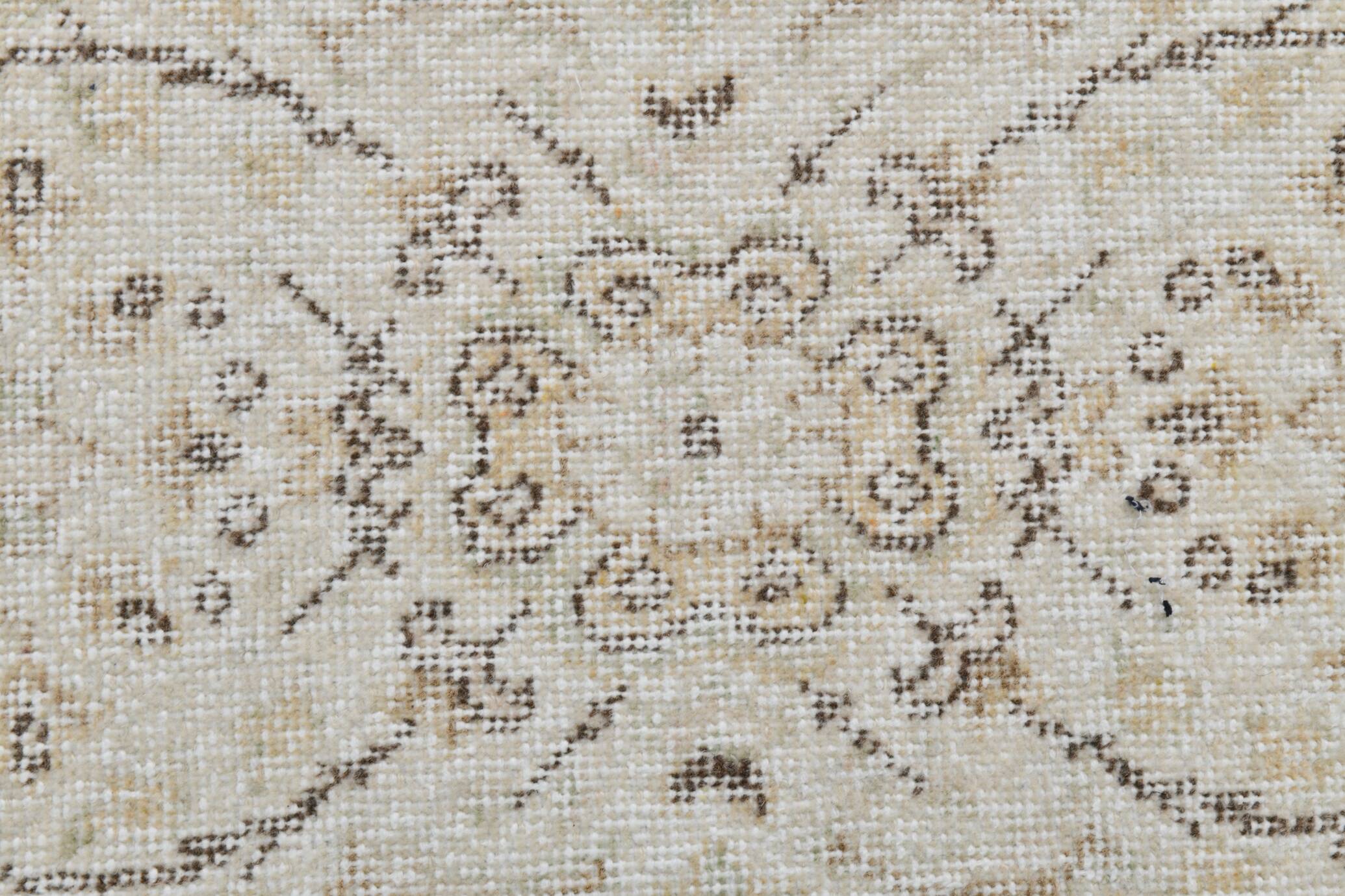 6x9 Beige & Brown Bordered Pattern Turkish Rug, 174x279Cm
