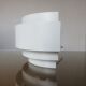 Pair of Scandinavian curved metal sconces 1980