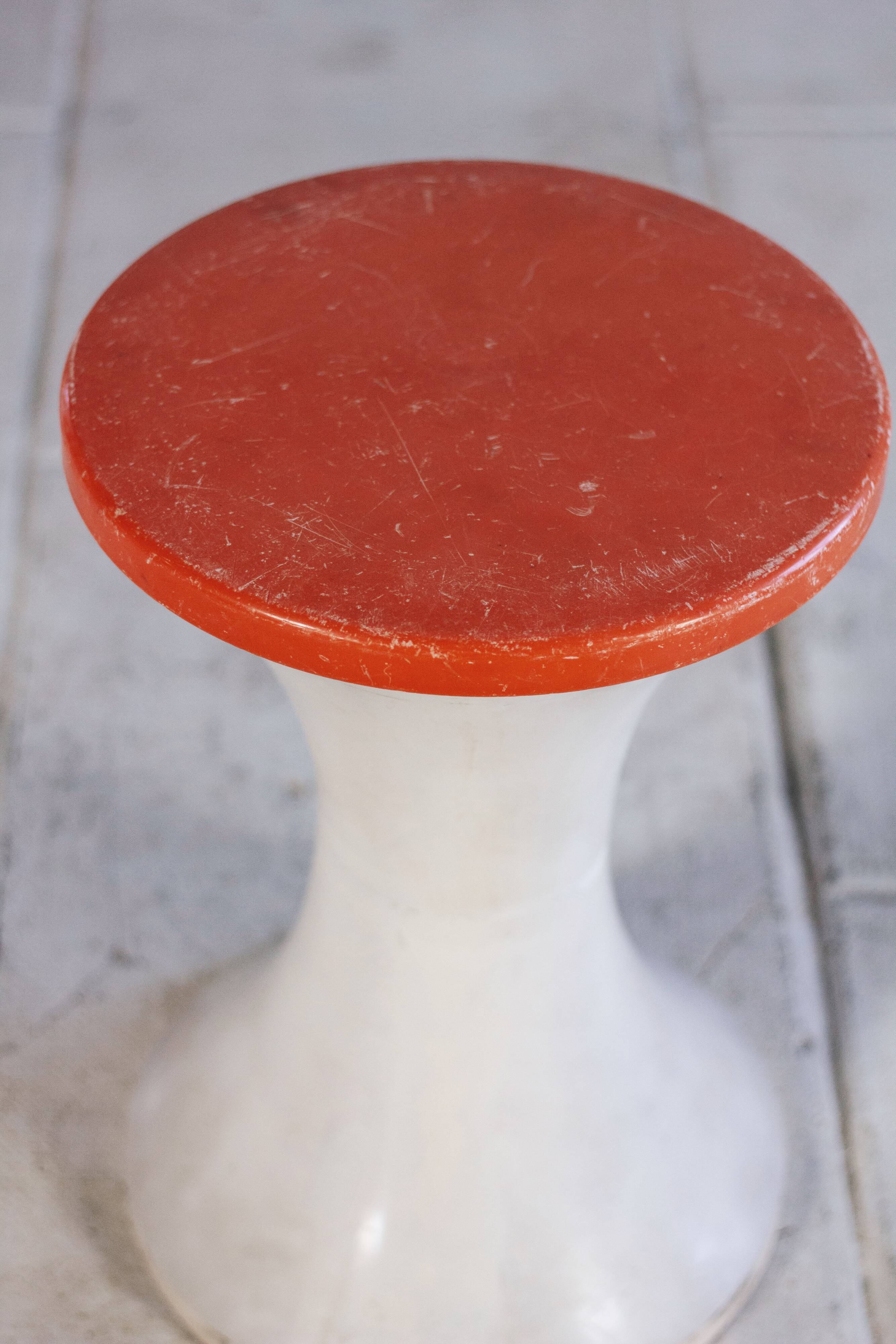 White Tam Tam stool by Henri Massonnet for Stamp, 1970