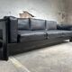 Bastiano leather canapé in black by Tobia Scarpa for Knoll