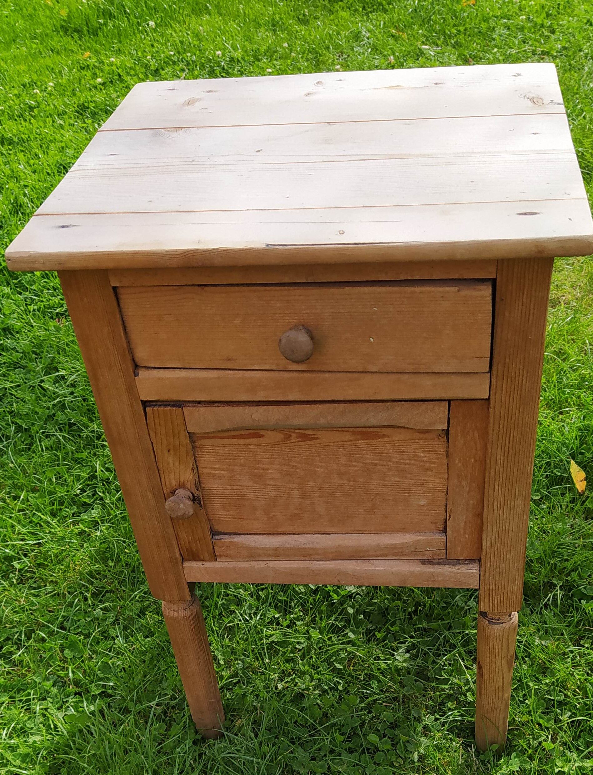 Old wooden nightstand