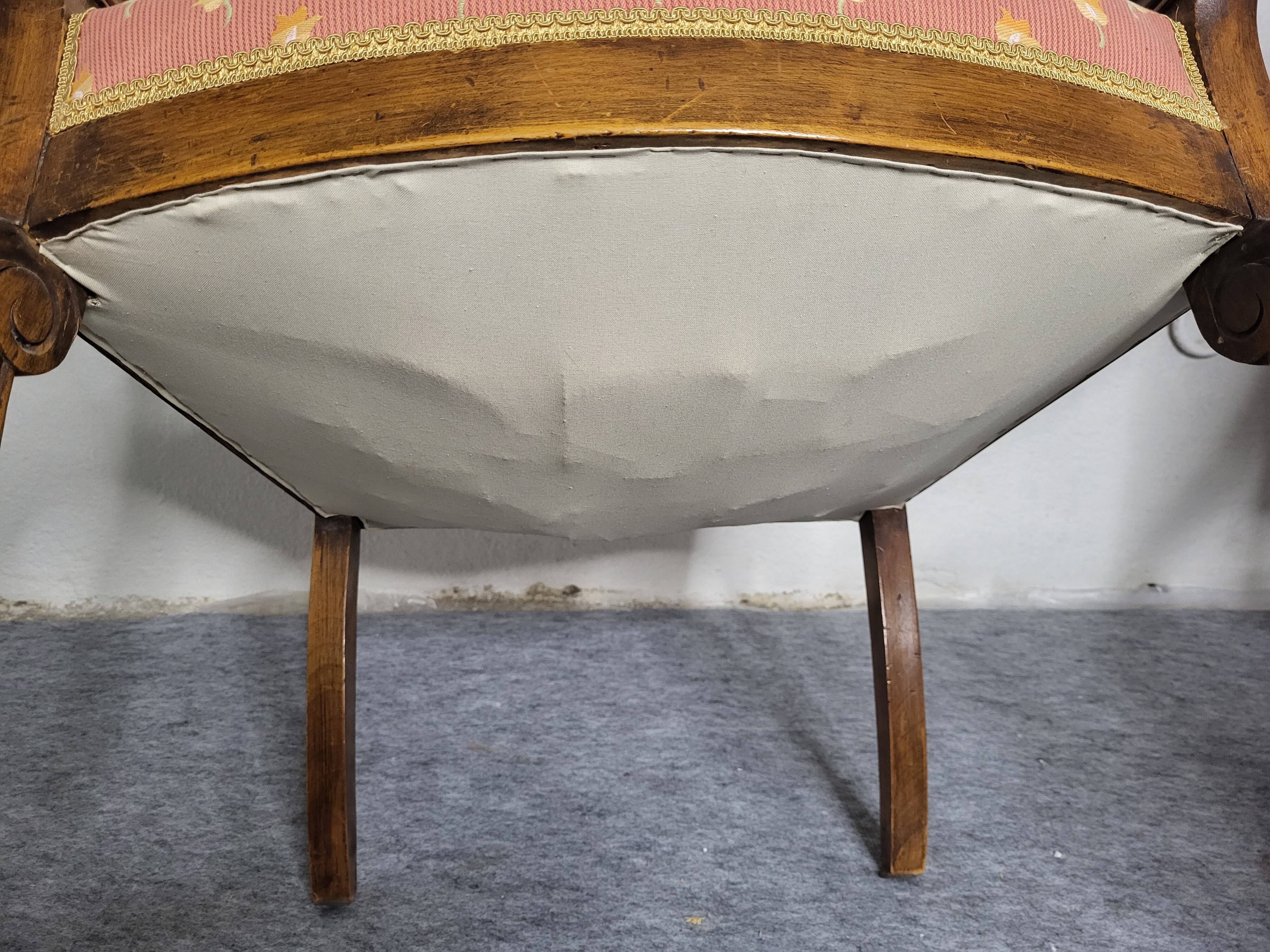 Pair of Louis Philippe XIXeme lacrosse armchairs