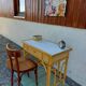 Mado wooden buffet, green and black tray, vintage.