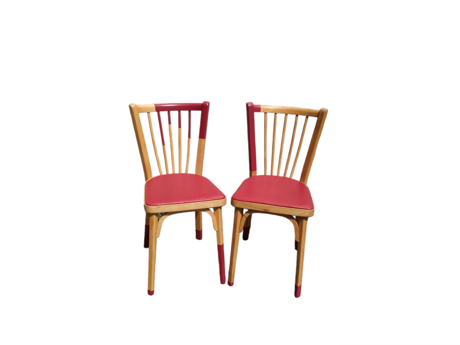 Pair of Baumann bistro chair n°12