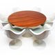 1970s Space-Age Tulip Dining Table & Six Chairs Set by Eero Saarinen for Knoll