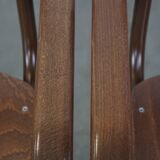 Set of 2 Thonet model S43 dining/side chairs with armrests