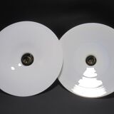 Pair of opaline wall lamps