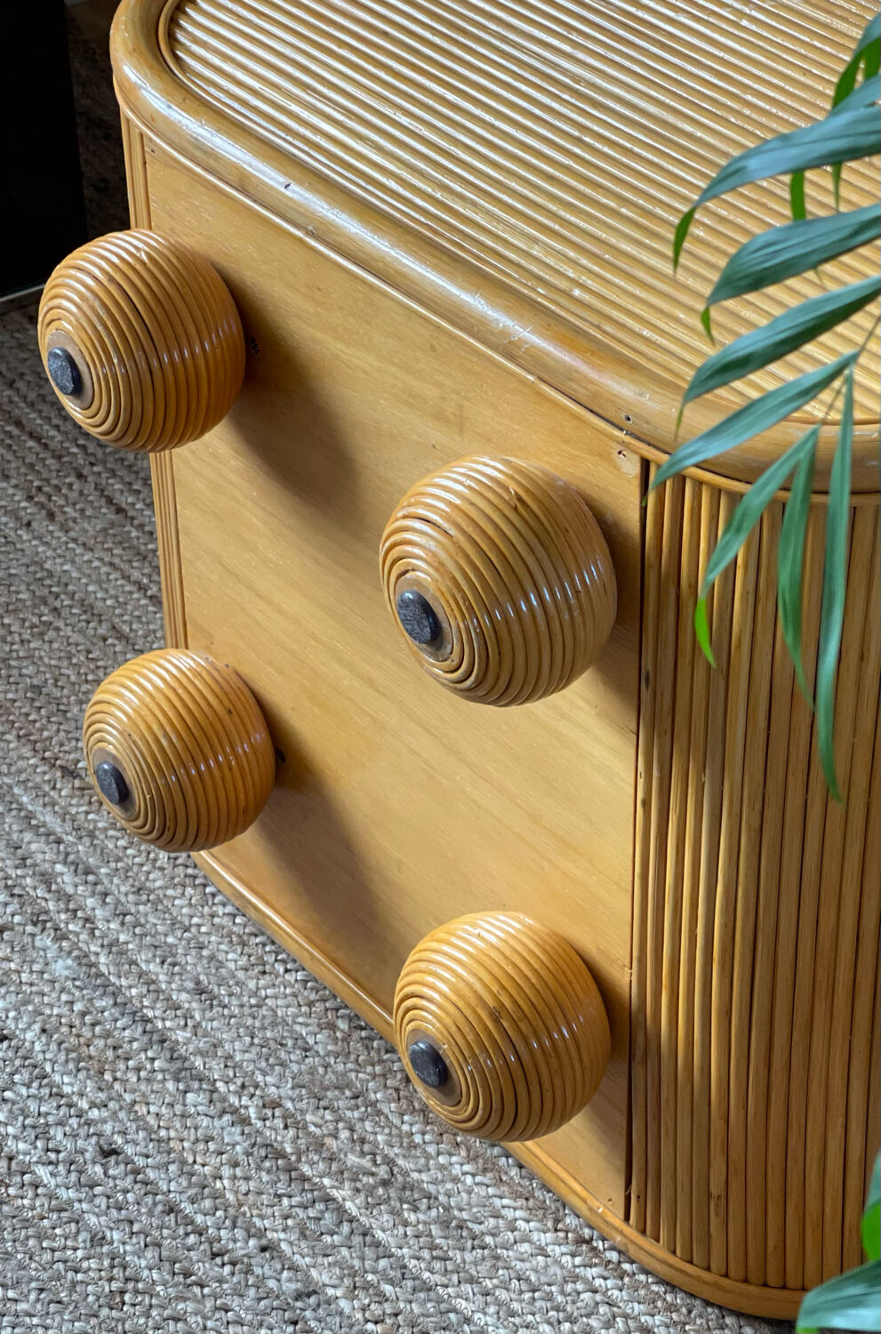 Maugrion armchair in rattan