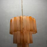 Murano Glass Tube Chandelier, Italy, 1970s