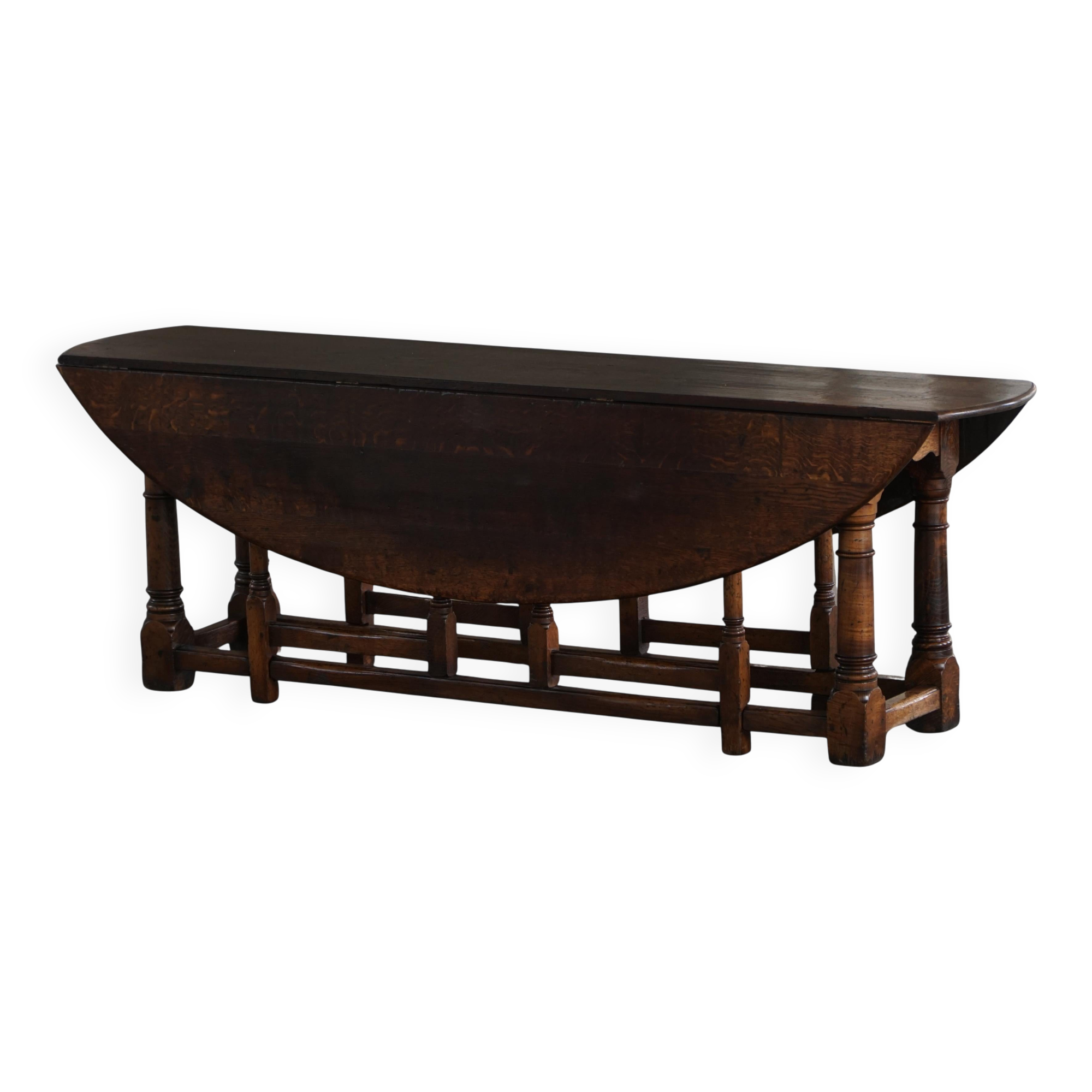 Grande table de salle à manger / console moderne française, milieu du 20e siècle