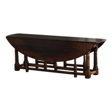 Large French modern dining table/console, mid-20th century.