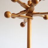 Coat rack on foot, in pine
