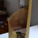 Paire de lampes métal perforé style Mategot années 50
