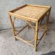 Geometric side table bamboo rattan style Boho tortoise vintage