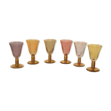 Multicolored crystal walking glass