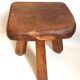 Brutalist tripod stool from the 1960s.
