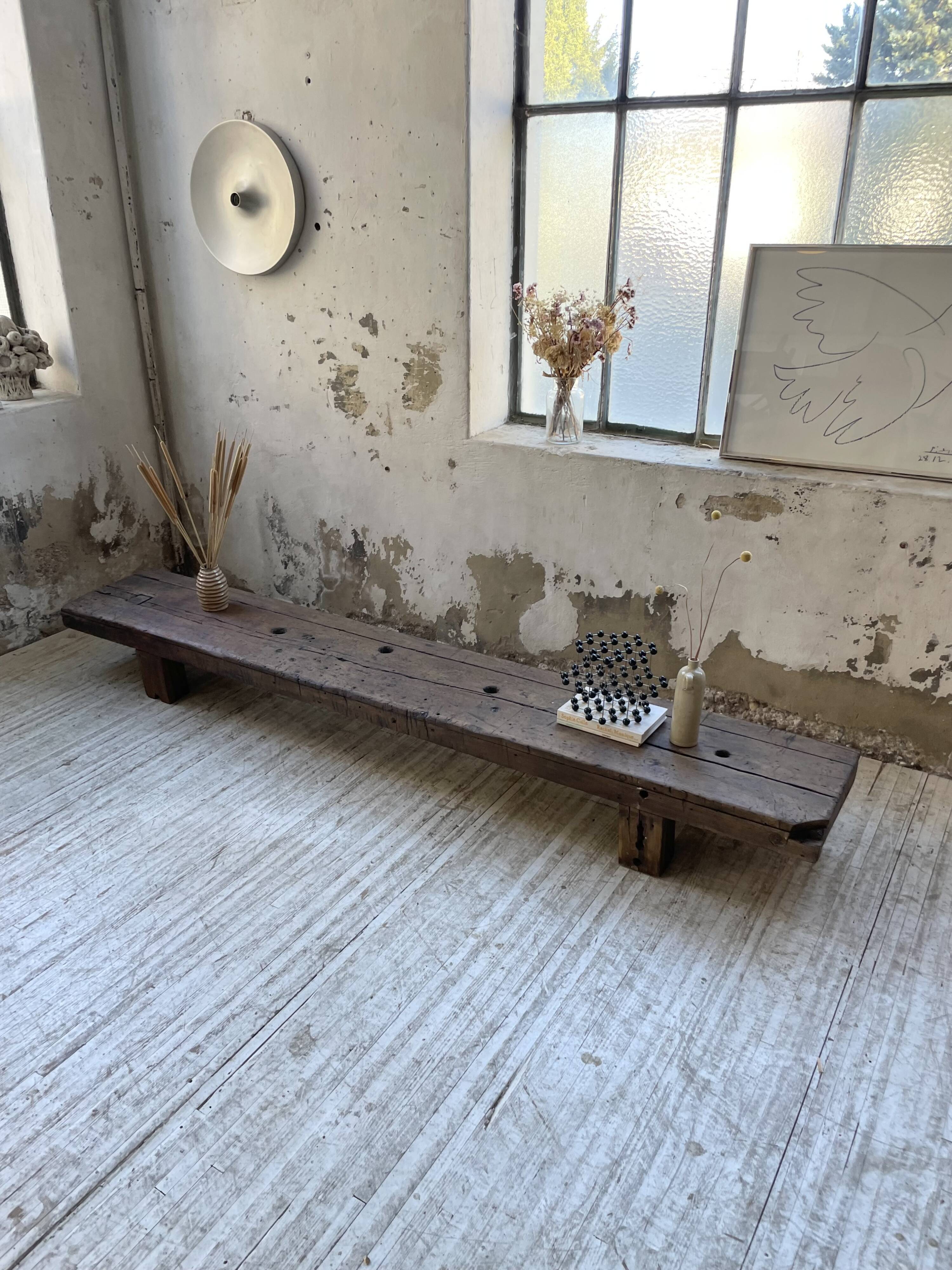 Workbench bench coffee table solid oak XXL