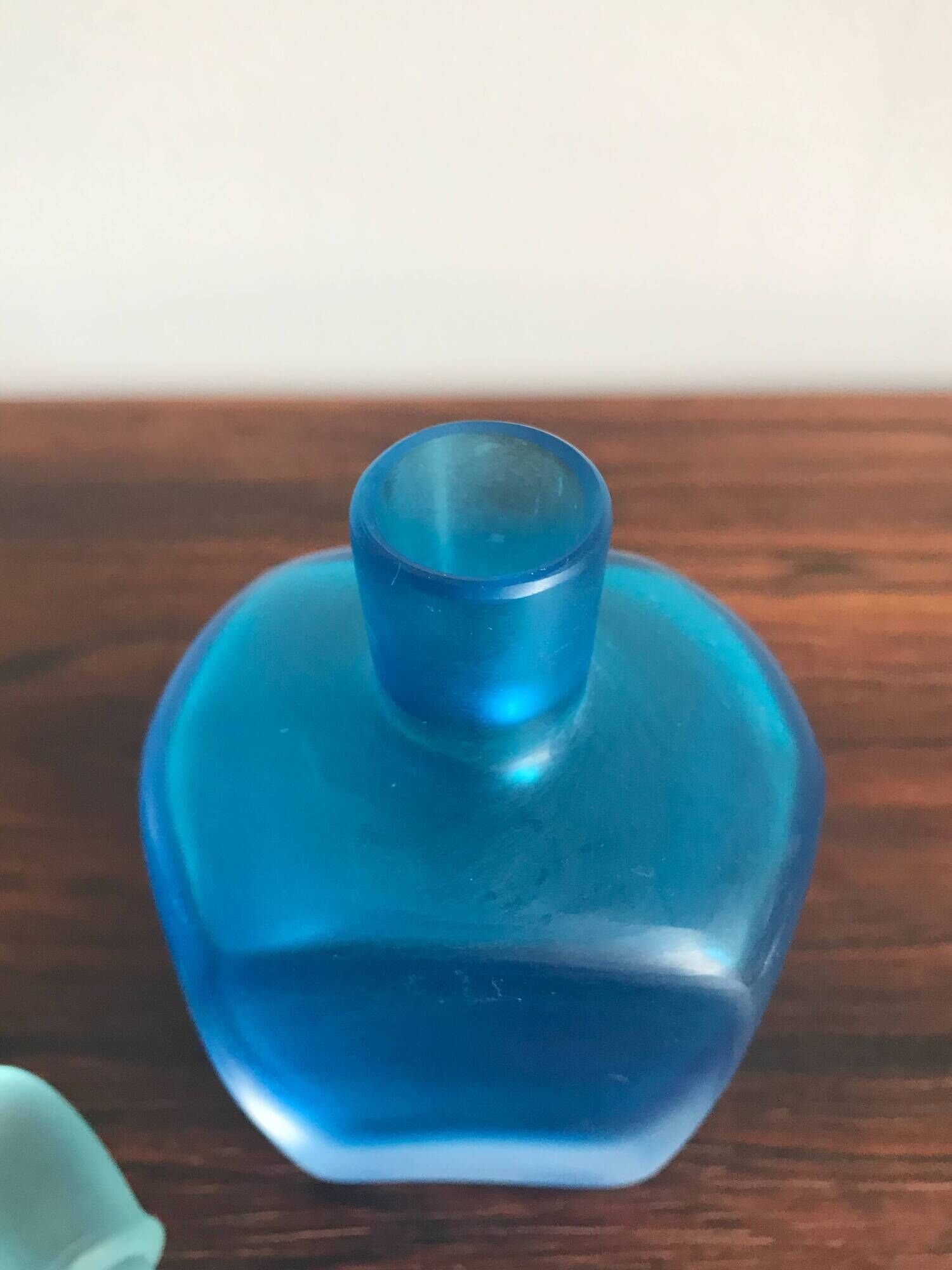 Italian Venini Murano glass bottle “Velati” serie, 1992