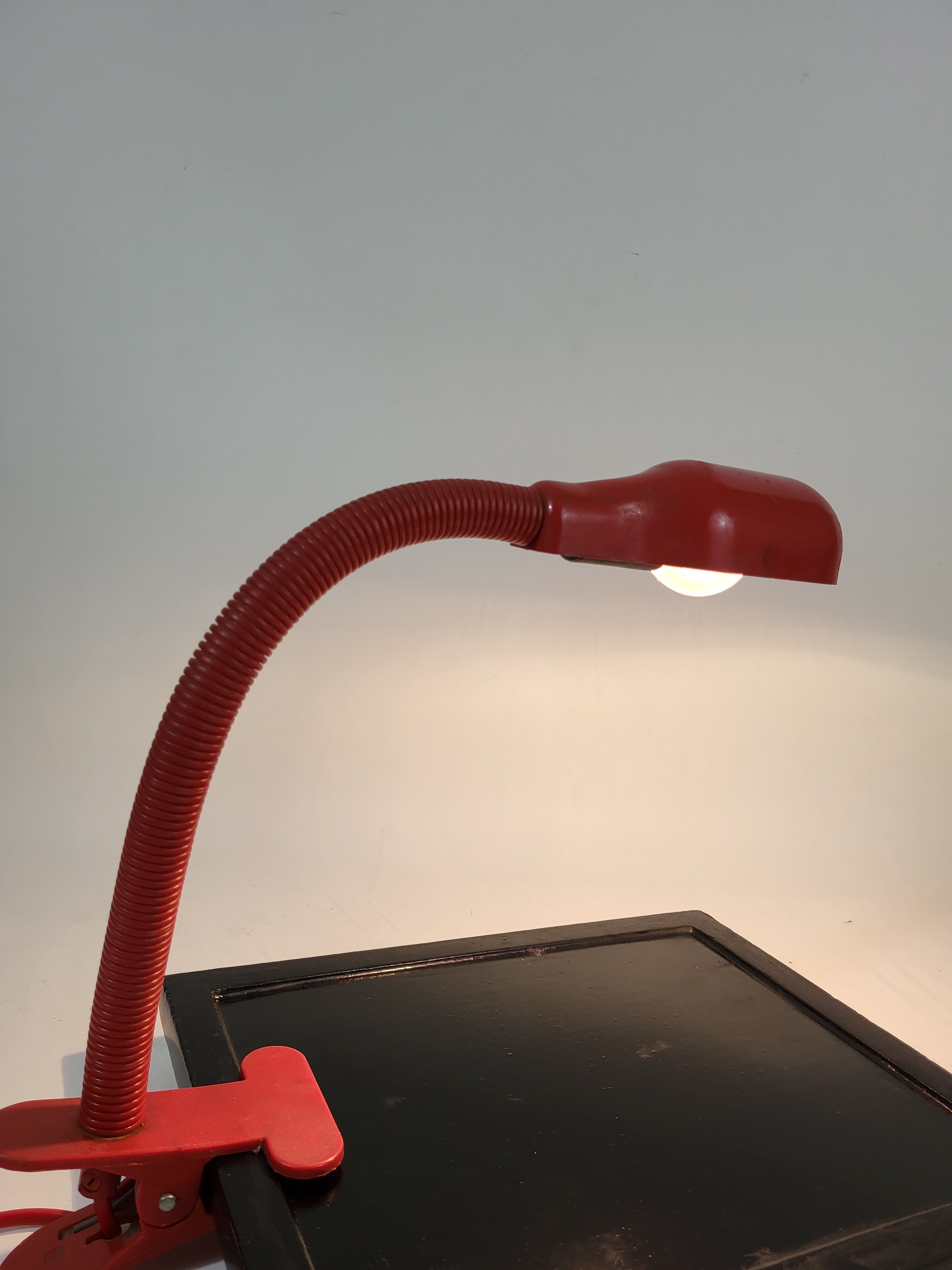 Vintage metal desk clip lamp
