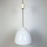 Vintage Chandelier with Milk Glass from Elektrosvit, 1960s