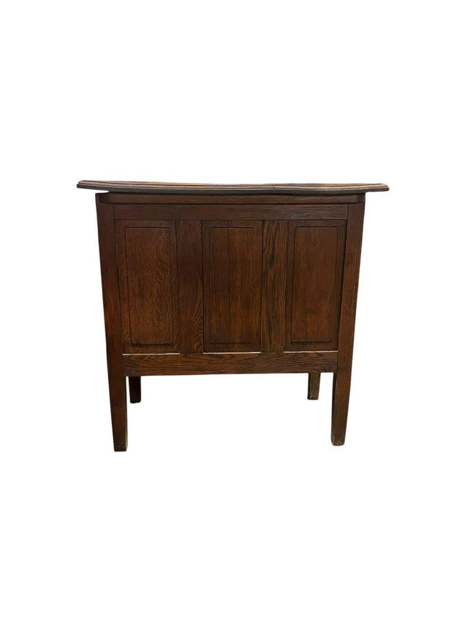 Bureau vintage XL profond en bois massif