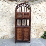 Rattan and bamboo shelf
