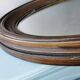 Vintage oval wooden mirror, 1970 (82 cm x 55 cm)