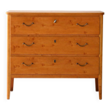 Vintage Scandinavian Birch Burl Chest of Drawers