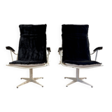 Set of 2 metal and bakelite armchairs design 1960.