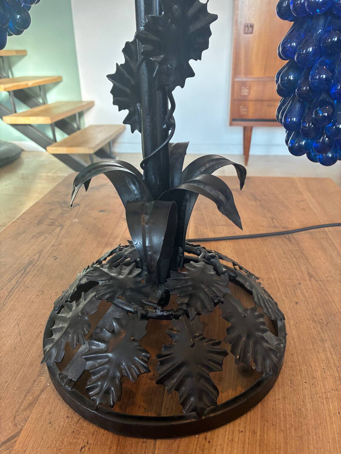Large Murano table lamp, bunch of grapes