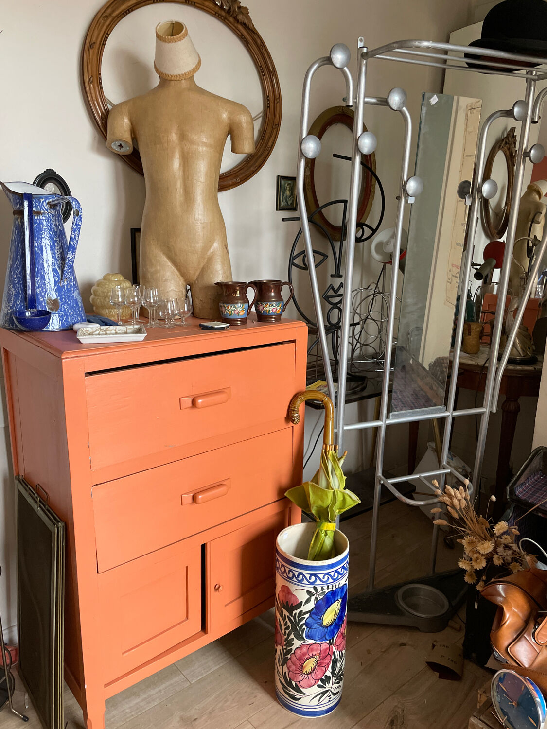 Flowered umbrella door DKZ