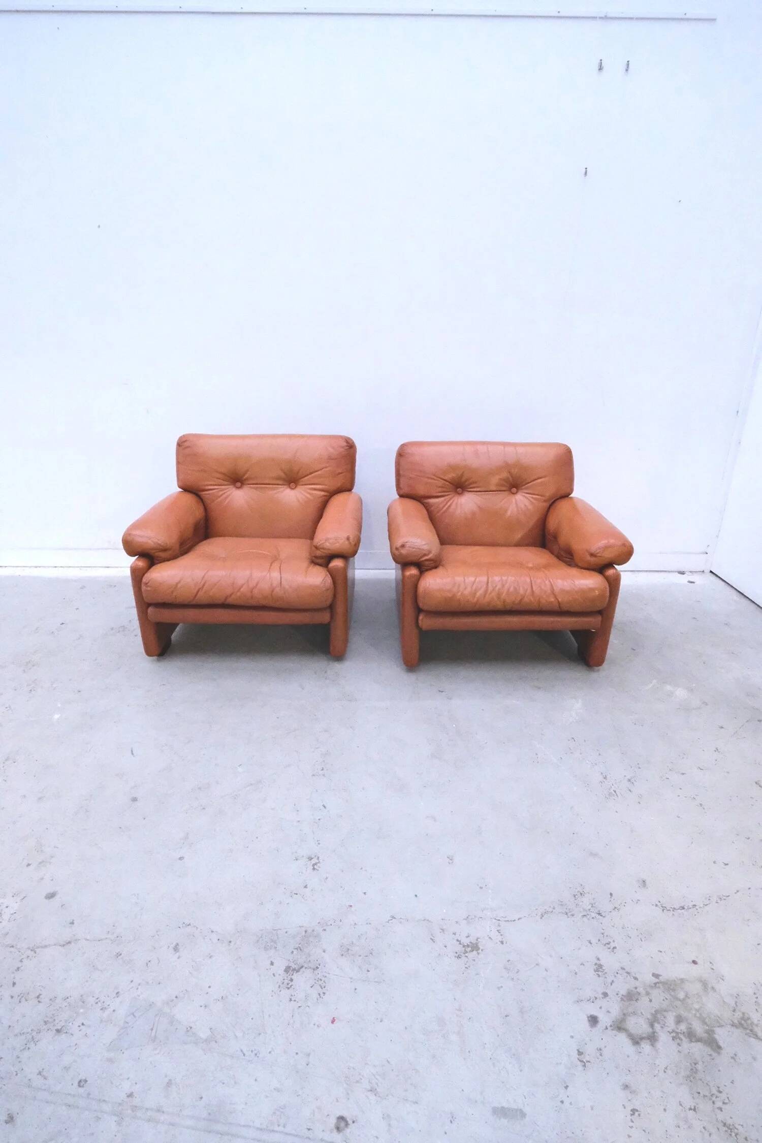 Pair of "Coronado" armchairs by Afra & Tobia Scarpa for B&B Italia, Italy 1970