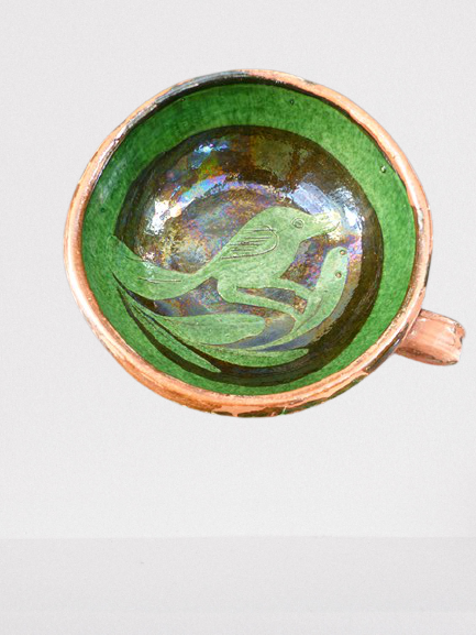 Vintage terracotta cups