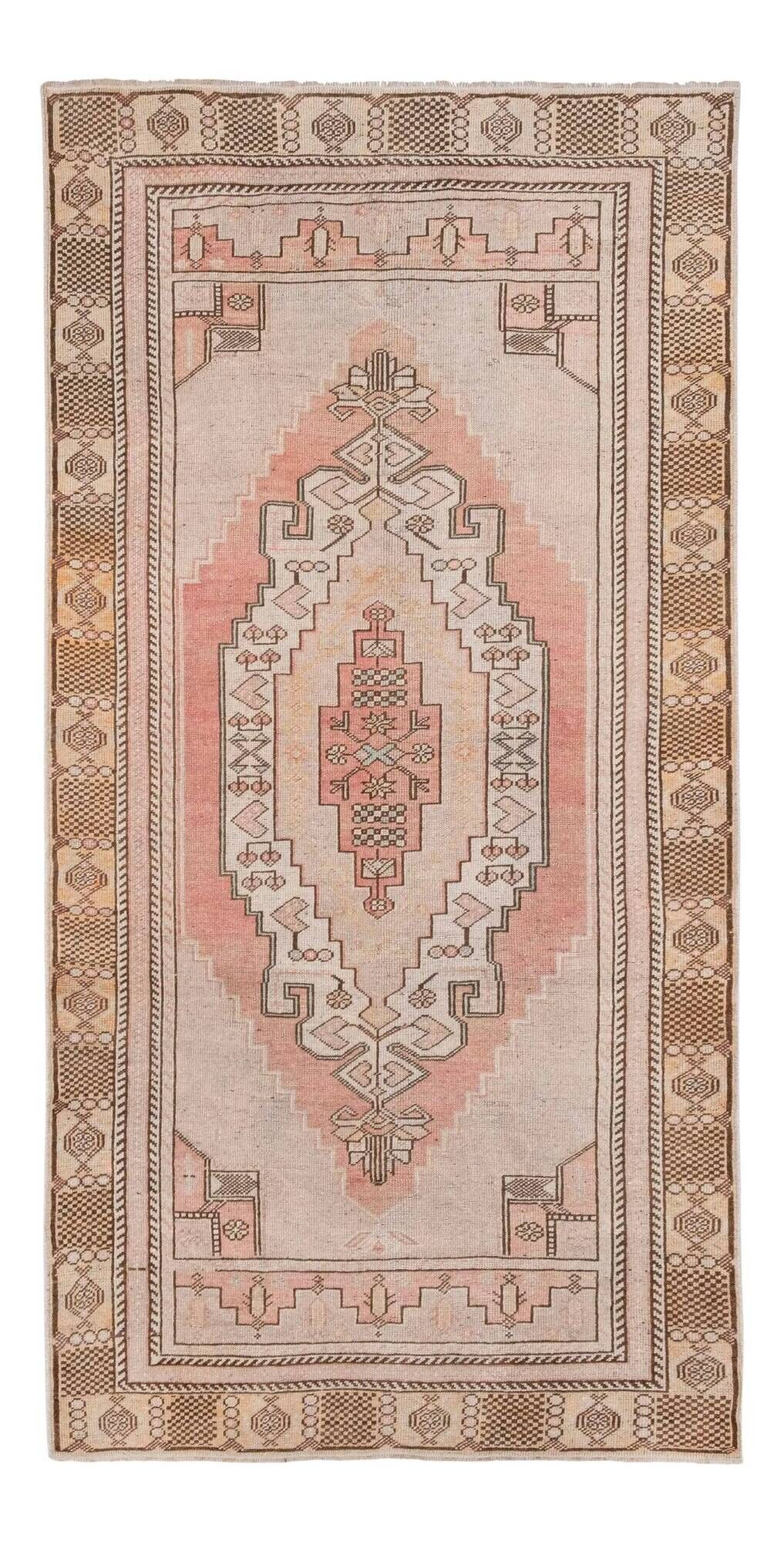 Tapis turc vintage fait main 118x226 cm