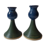 Pair of ceramic candlesticks