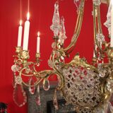 Bronze lustre and crystal 19th