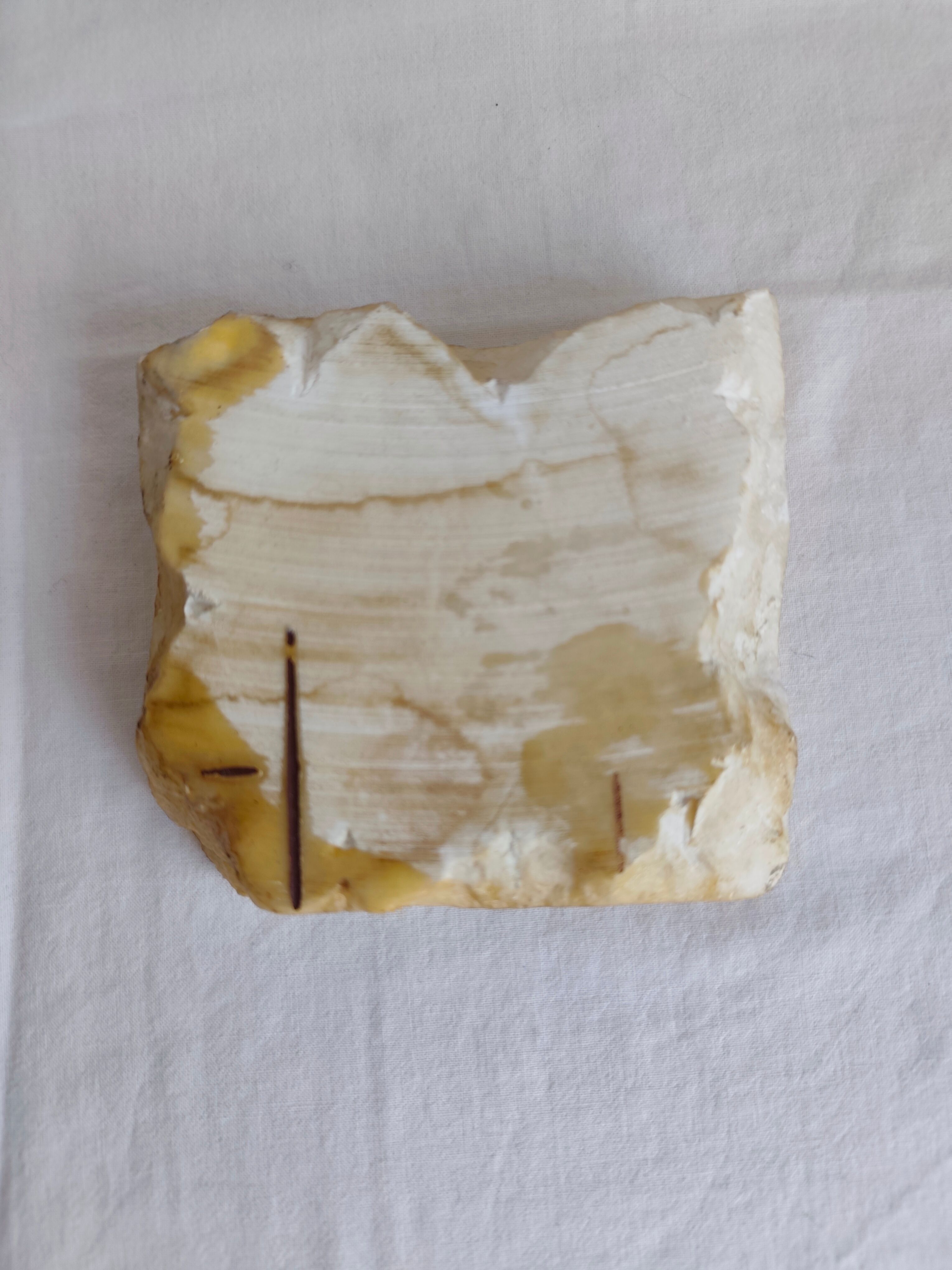 Pair of vintage ashtrays in genuine alabaster