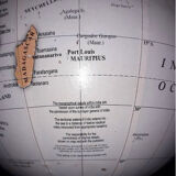 Earth globe, metal base, 1970s