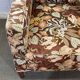 Fauteuil anglais des années 1930 à tissu fleurs