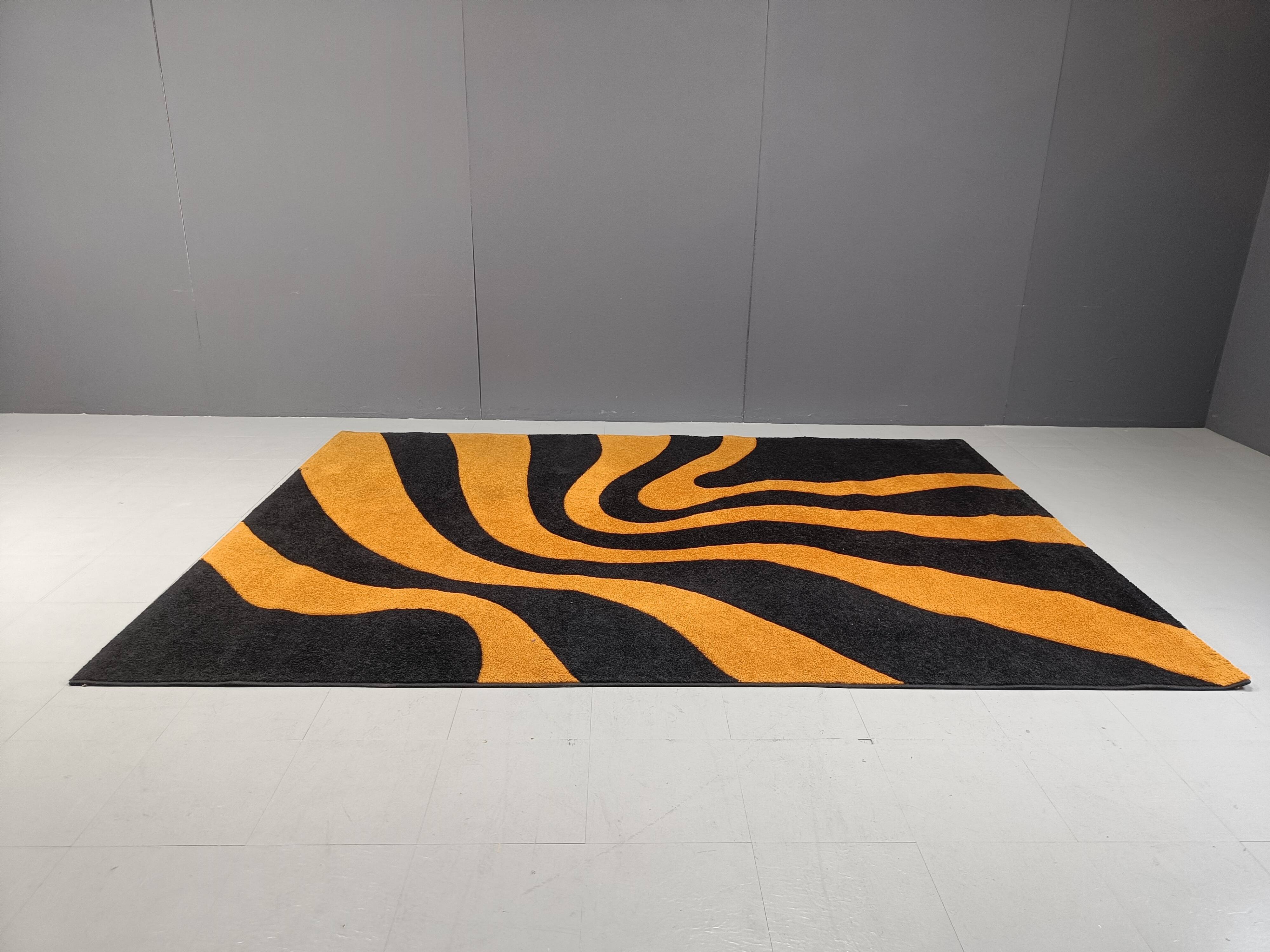 Vintage modernist rug, 1970s