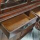 English showcase, two bodies, solid mahogany an of the 50s