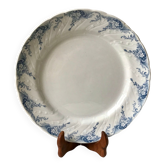 Plat rond en Terre de Fer K&G Lunéville modèle "Angèle" fin XIXème