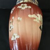Vase - enamelled faïence with hand-painted gilding