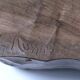 Carved solid wood pencil holder signed vintage