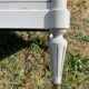 Louis XVI style chest of drawers in versailles grey patinated mahogany with white marble