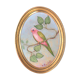 Cadre dorée et peinture perruche