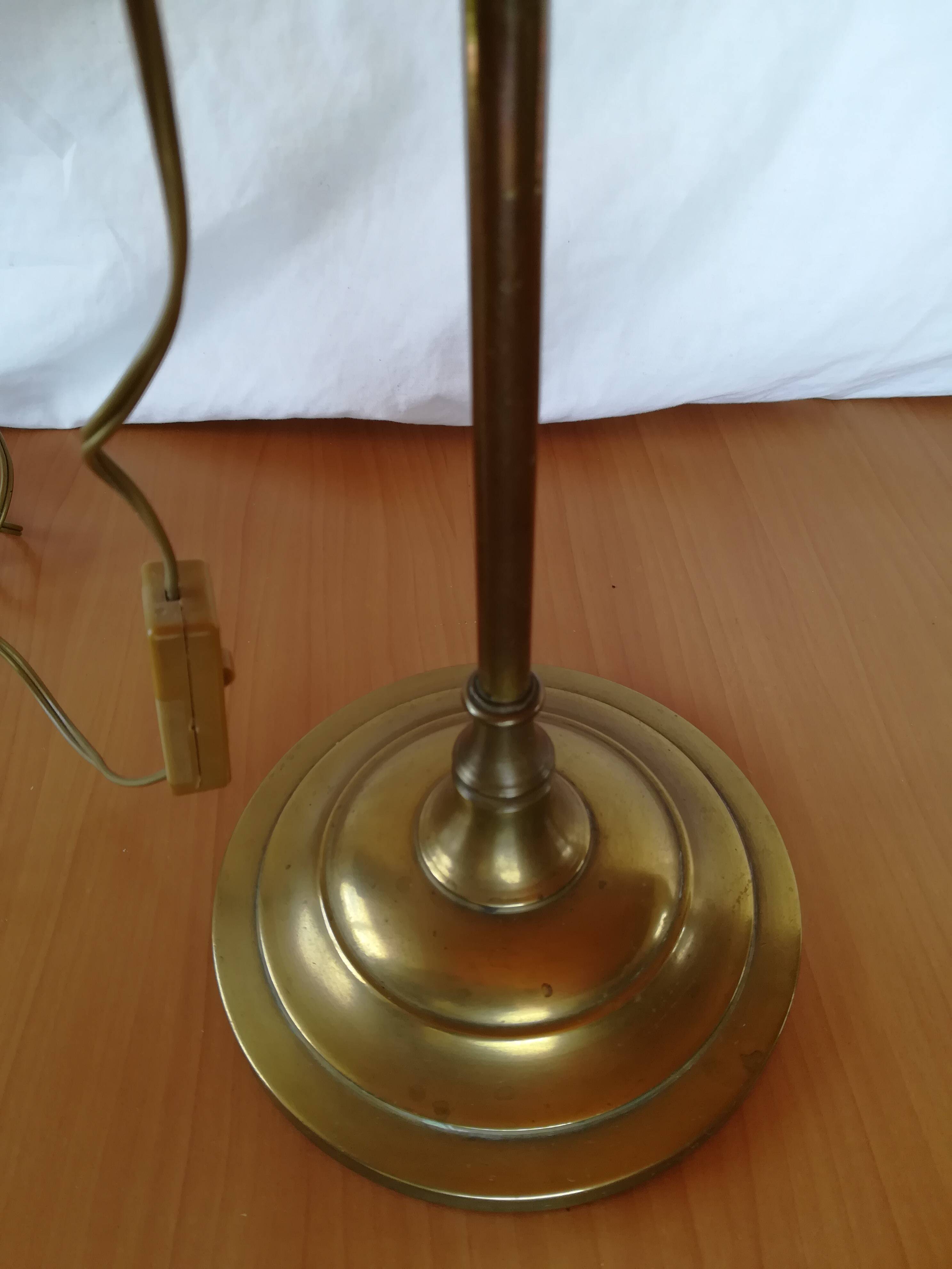 Art deco brass swan neck lamp
