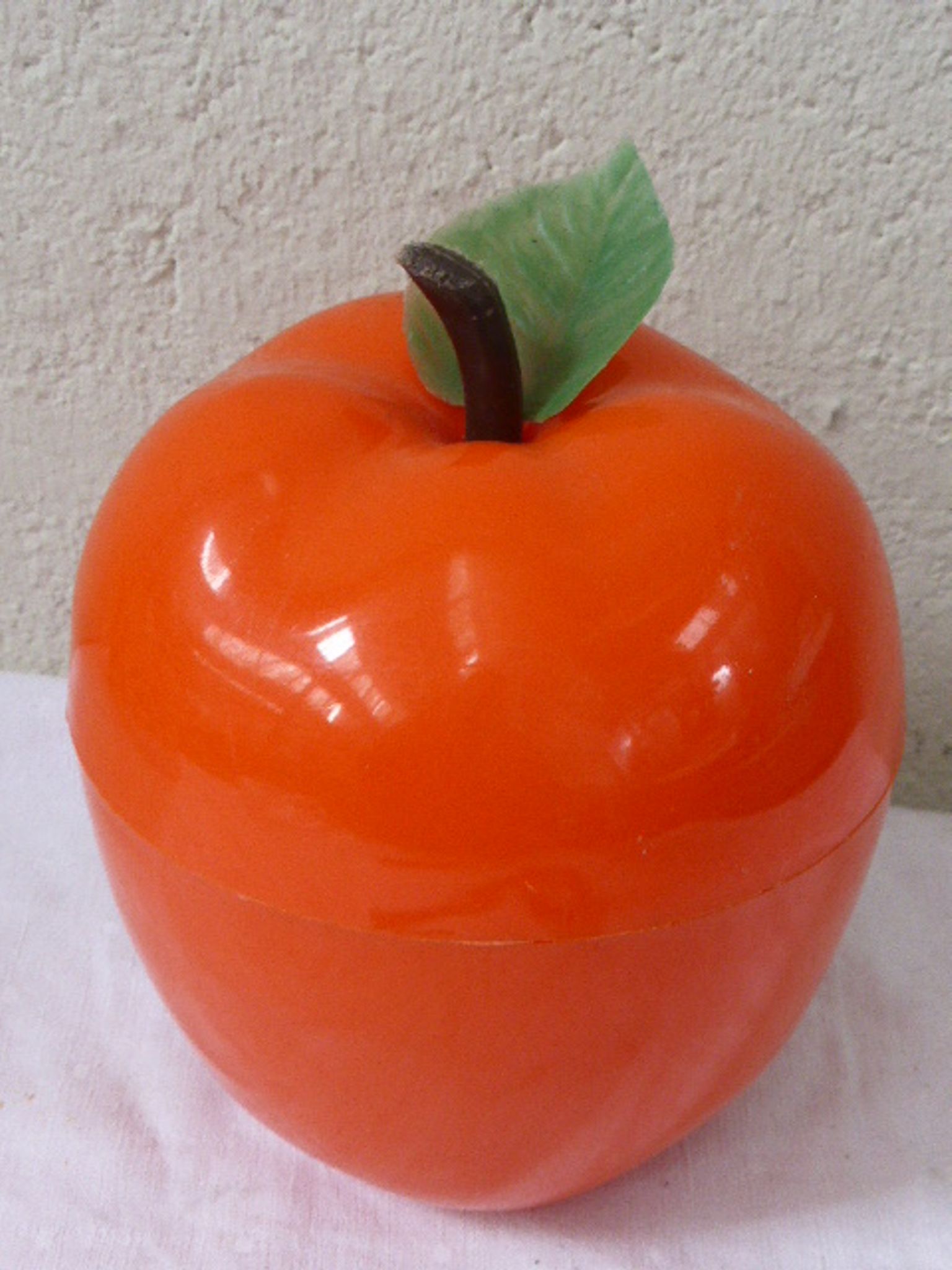 1970 vintage orange apple ice bucket