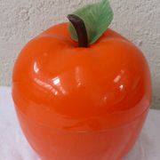 1970 vintage orange apple ice bucket