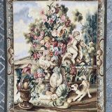 Handmade aubusson vintage tapestry 116x149 cm